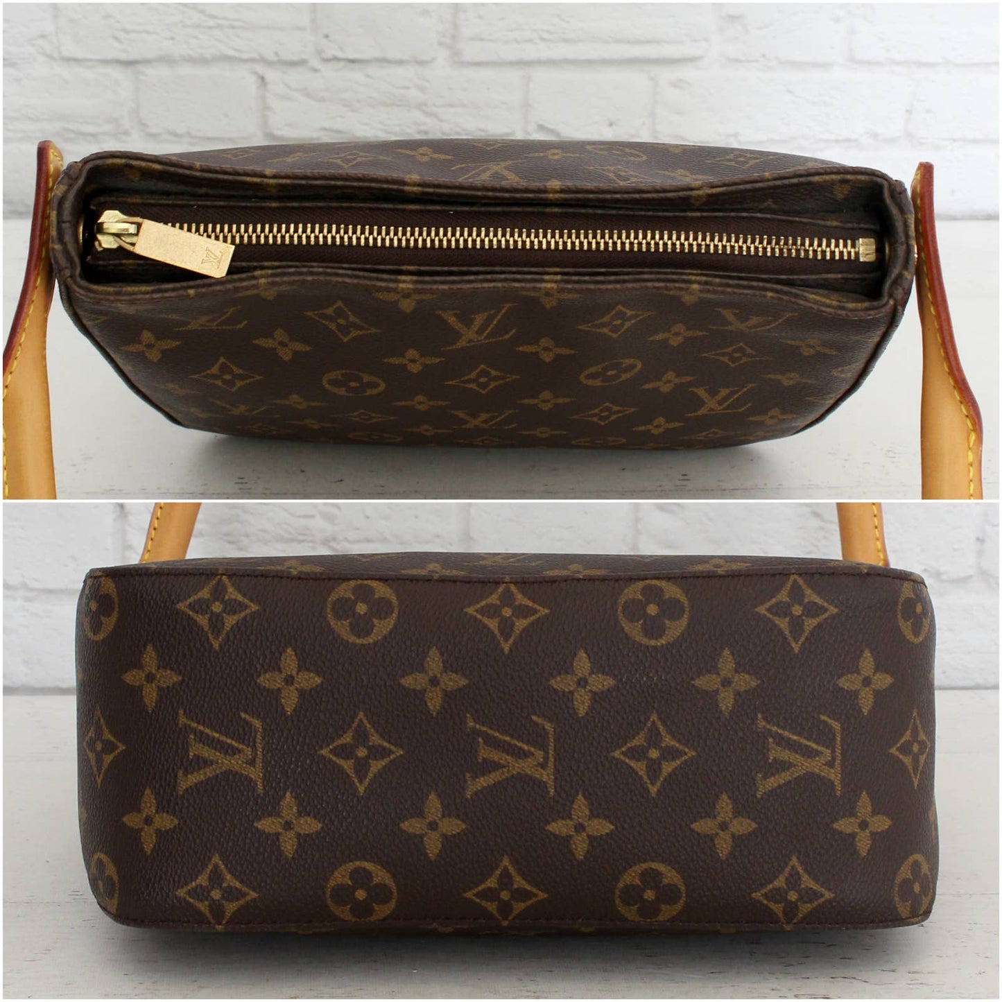 Louis Vuitton Looping MM Shoulder Bag Monogram Purse Leather Handbag