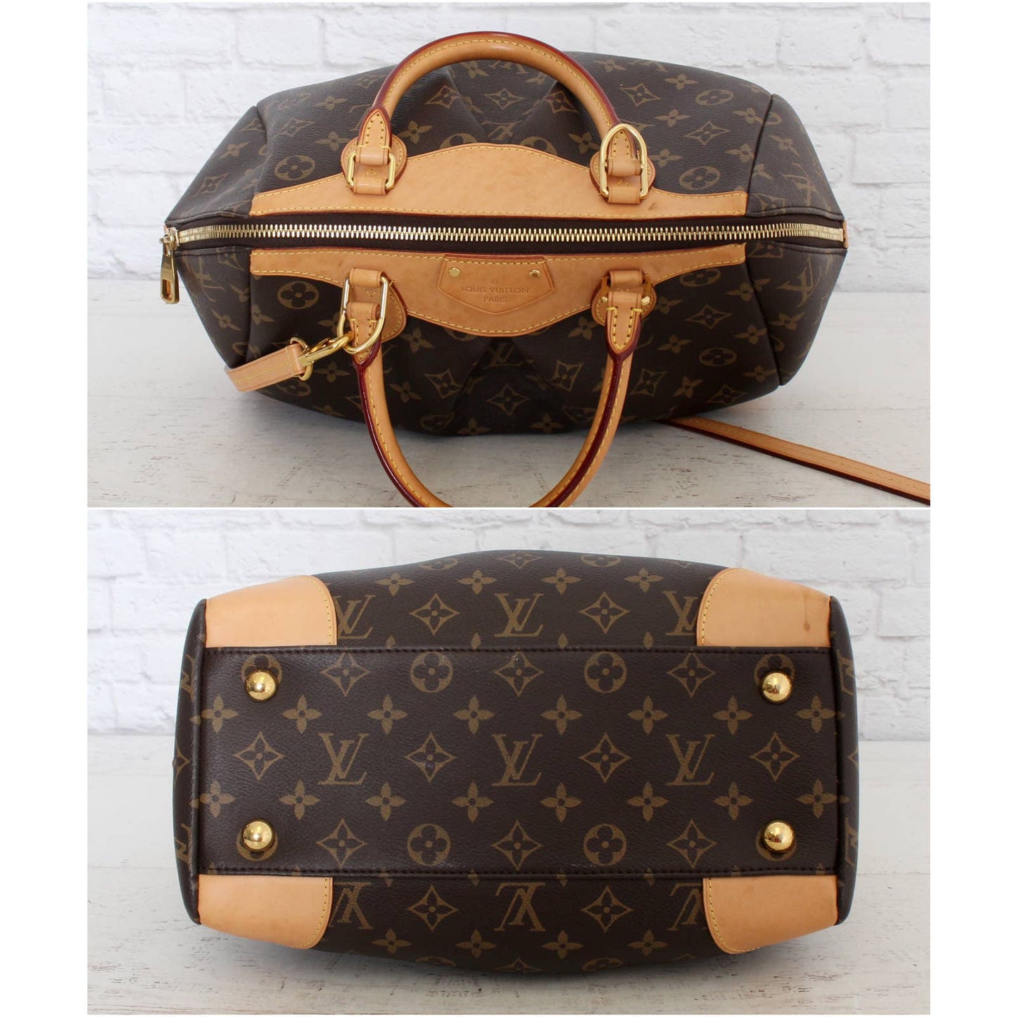 Louis Vuitton Segur Monogram Shoulder Satchel Purse Dust Bag & Box