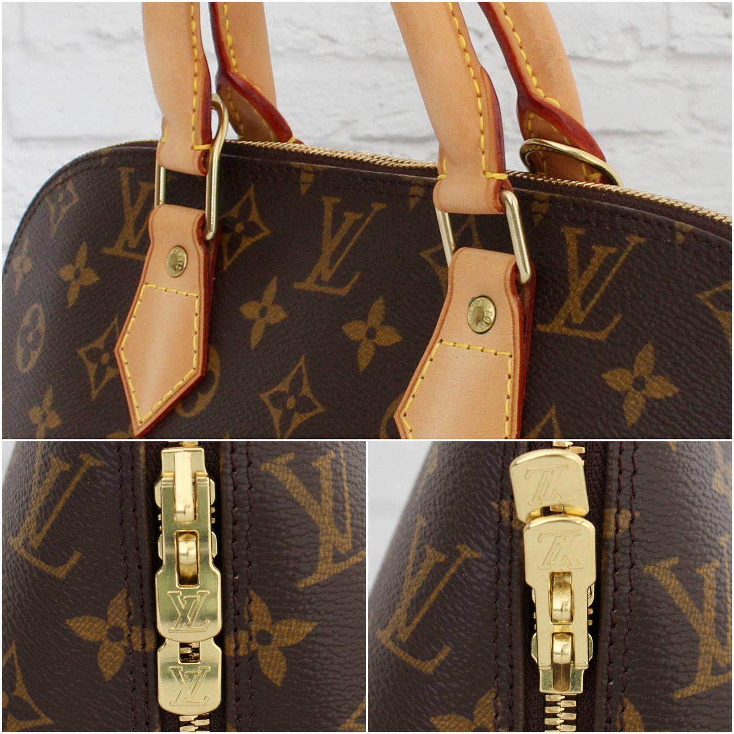 Louis Vuitton Alma MM Monogram Satchel