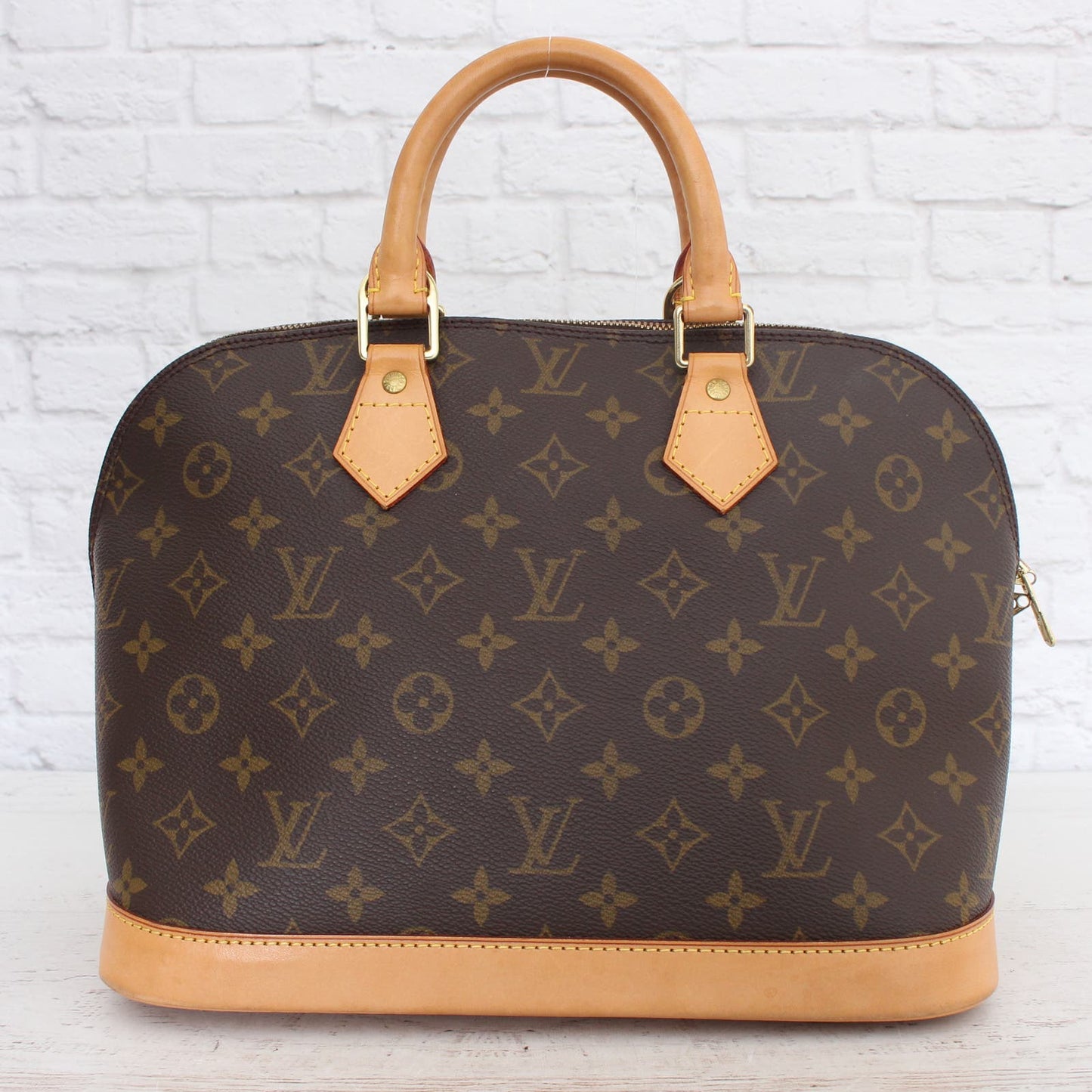 Louis Vuitton Alma MM Monogram Satchel Tote