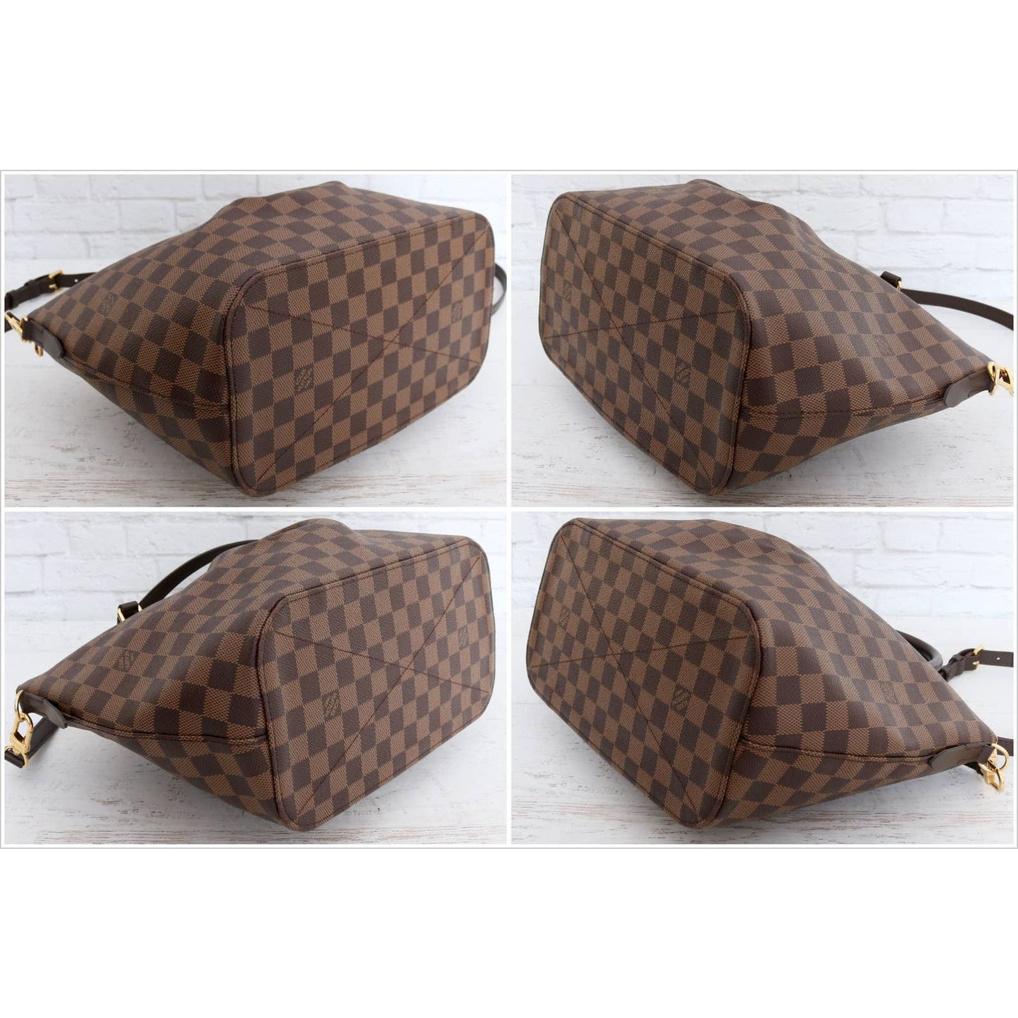 Louis Vuitton Siena MM Damier Ebene Crossbody Satchel Shoulder Bag