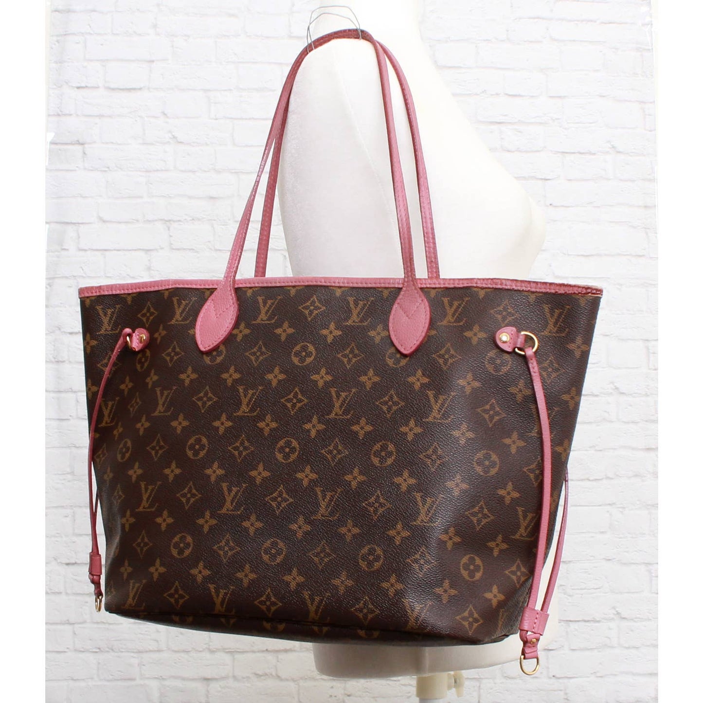 Louis Vuitton Neverfull MM Articles de Voyage Ikat Monogram Rose Tote