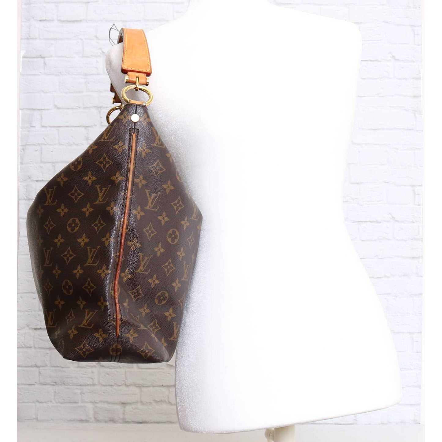 Louis Vuitton Sully MM Monogram Hobo Shoulder Bag  & Dust Bag