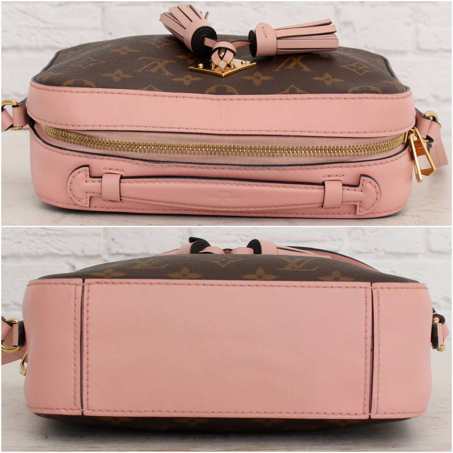 Louis Vuitton Saintonge Pink Monogram Calf Leather Crossbody