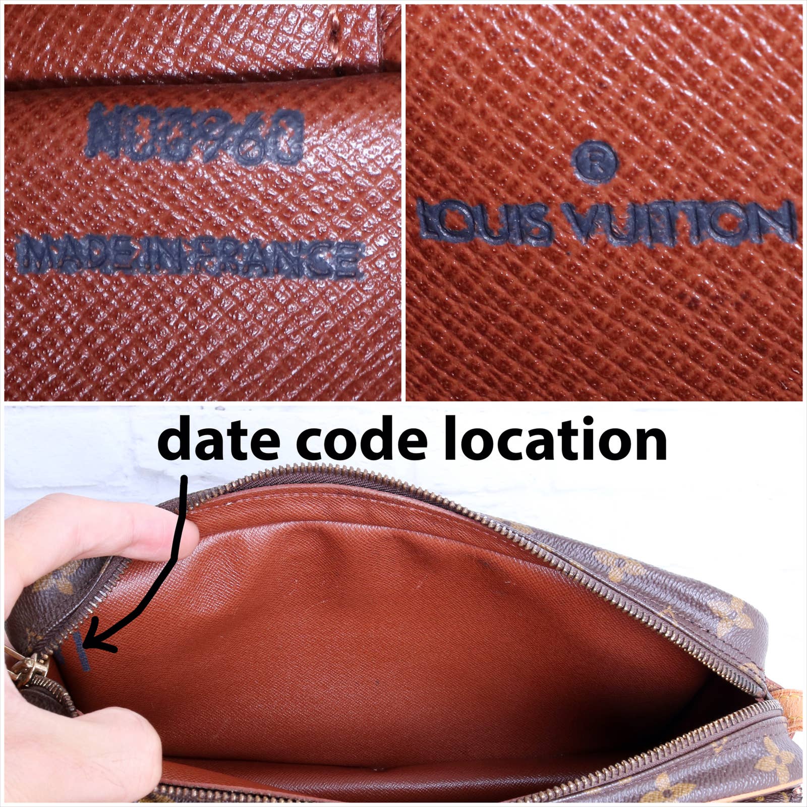 Louis Vuitton Monogram Saint Germain 24 Leather Brown Shoulder bag  Authentic