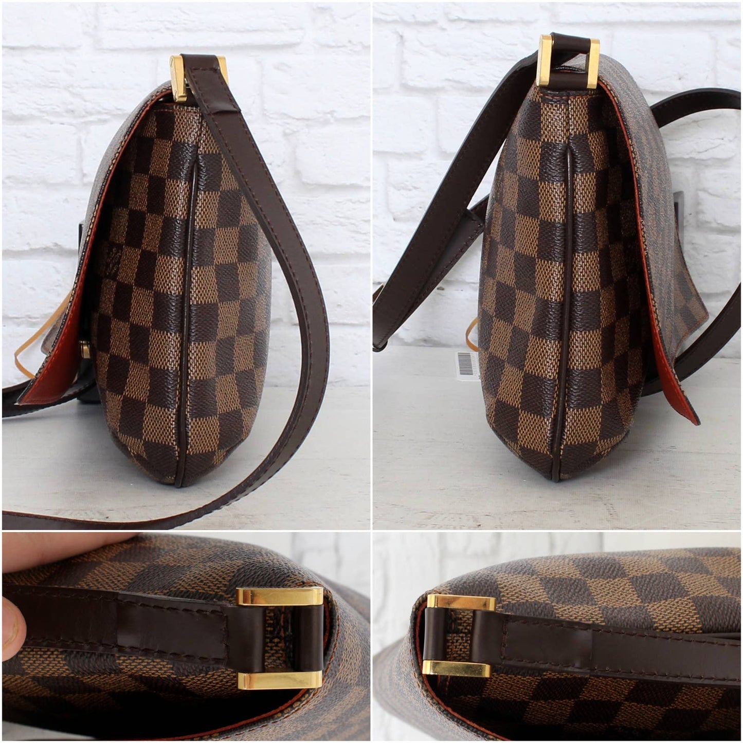 Louis Vuitton Musette Tango Damier Ebene Crossbody Long Strap