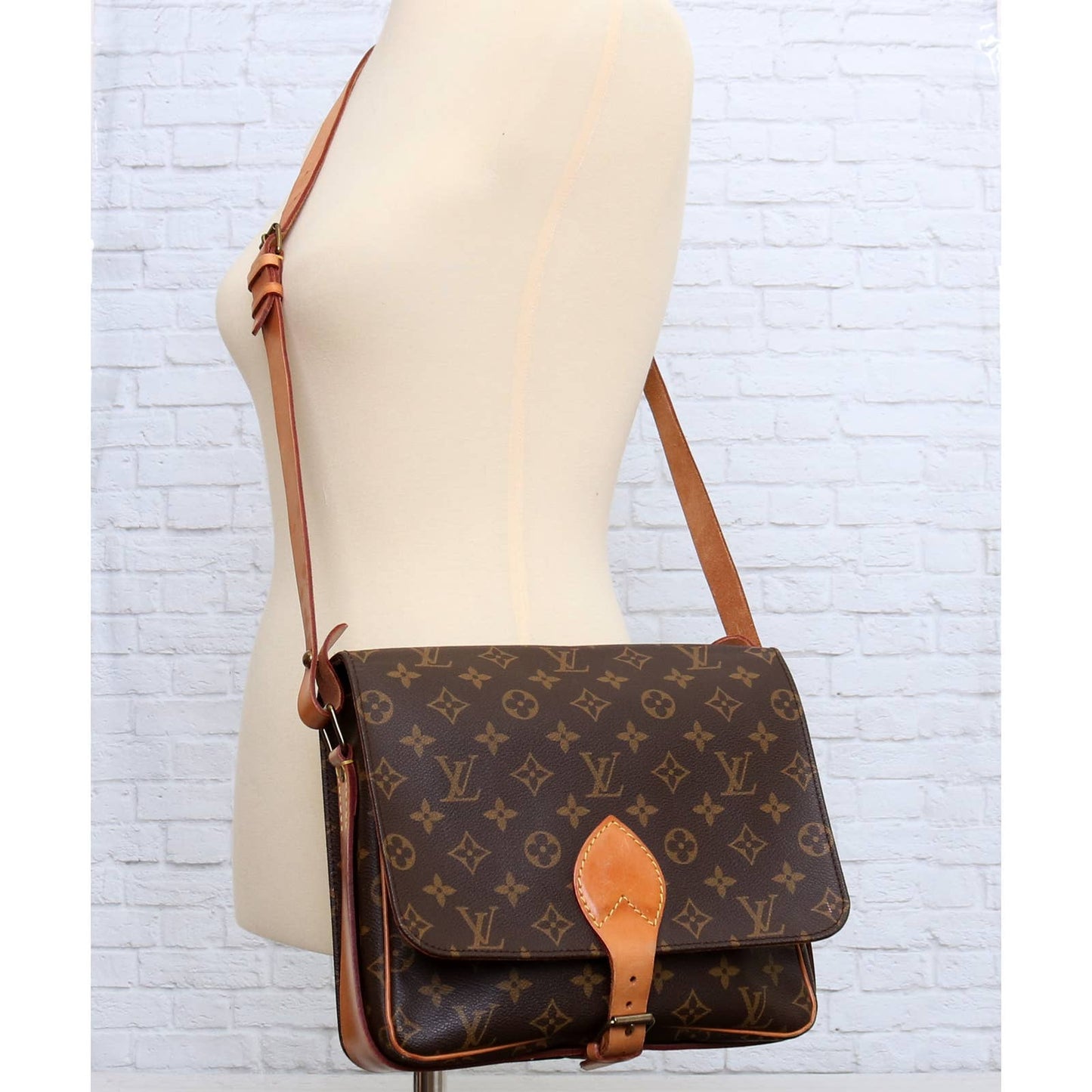 Louis Vuitton Cartouchiere GM Monogram Crossbody Shoulder Bag