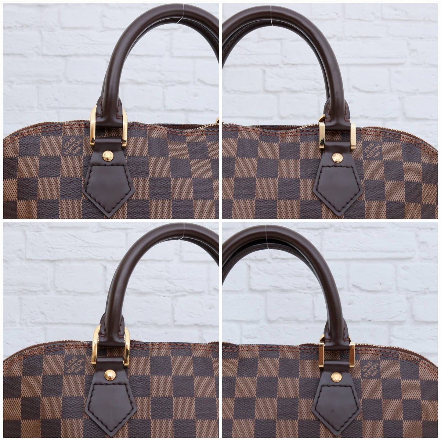 Louis Vuitton Alma MM Damier Ebene Satchel