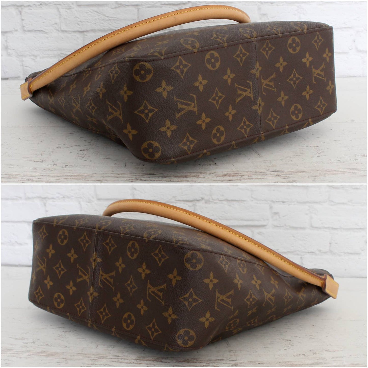 Louis Vuitton Looping GM Monogram Tote Shoulder Bag Large Leather Tote