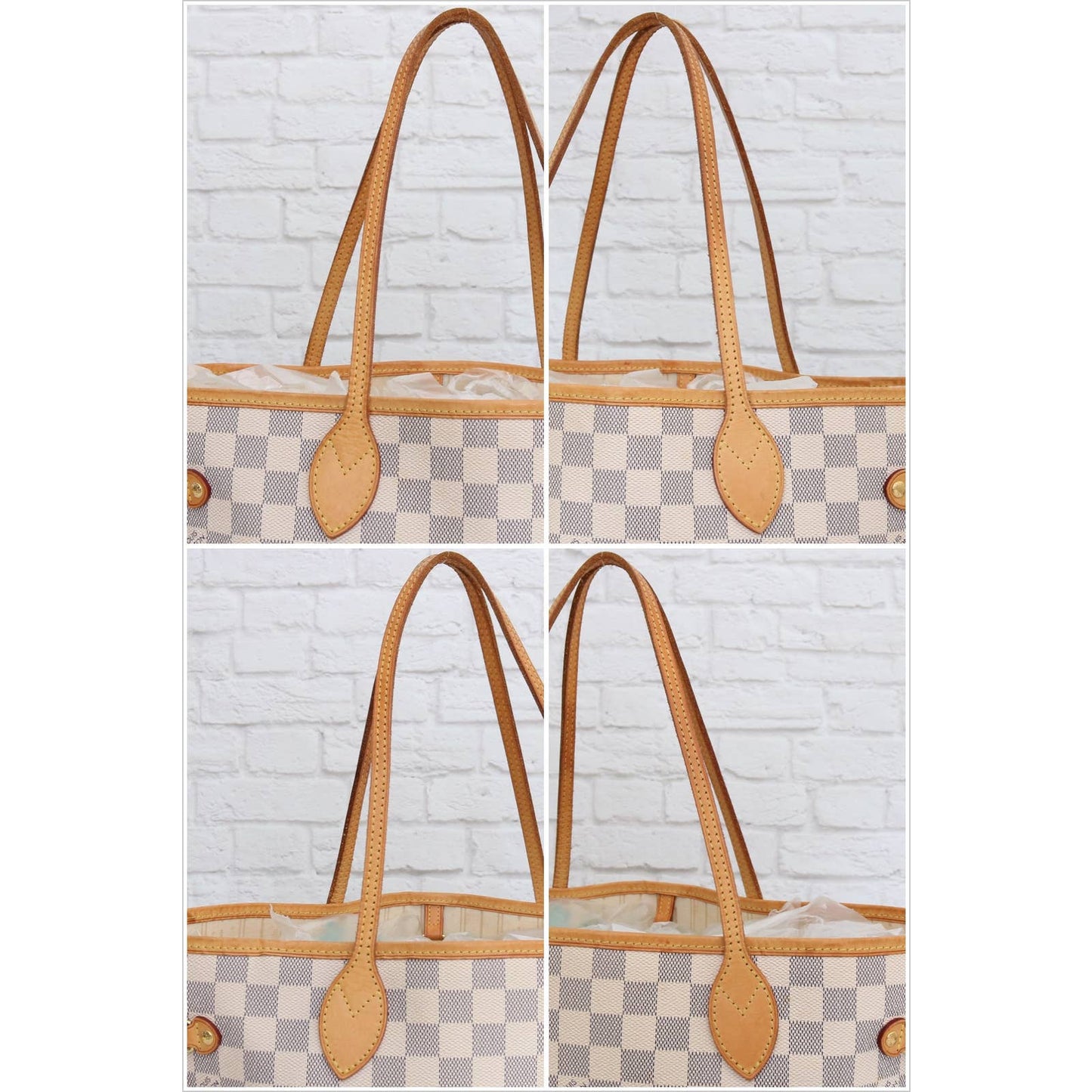 Louis Vuitton Neverfull MM Damier Azur Leather Tote