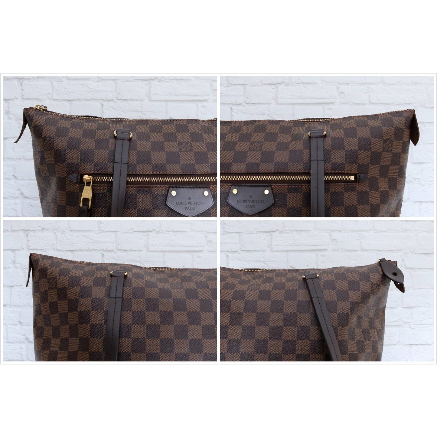 Louis Vuitton Iena MM Tote Damier Ebene Shoulder Bag