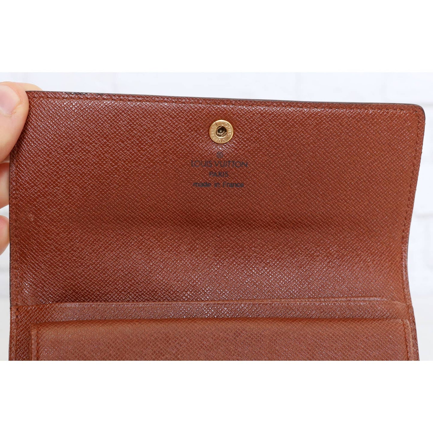 Louis Vuitton Porte Tresor Monogram Wallet & Card Holder Brown Leather –  brandedmoda