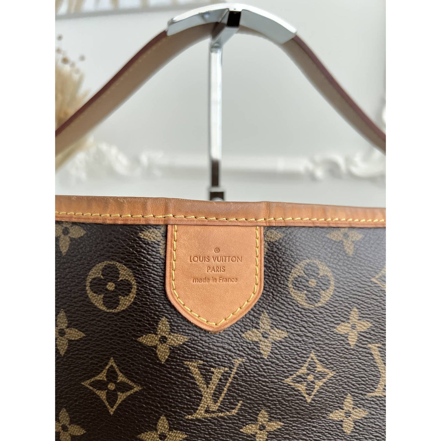 Louis Vuitton Delightful MM Monogram Tote Shoulder Bag Purse Handbag