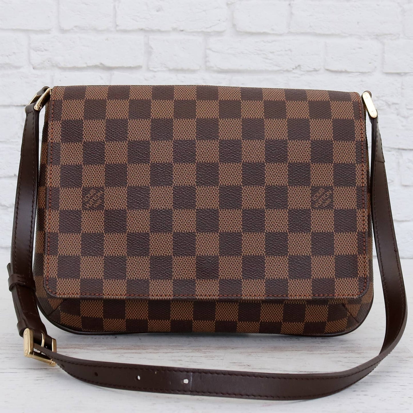 Louis Vuitton Musette Tango Short Damier Ebene Shoulder Bag