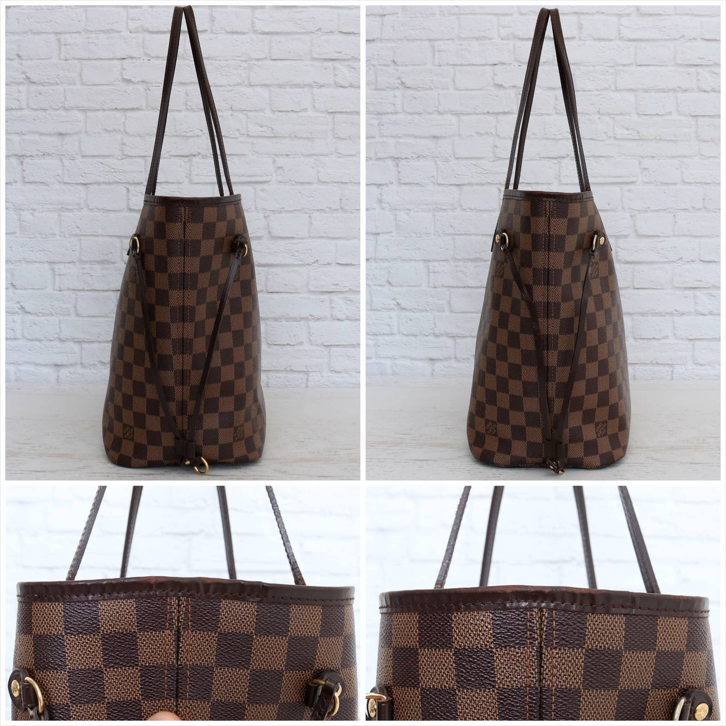 Louis Vuitton Neverfull MM Damier Ebene Tote