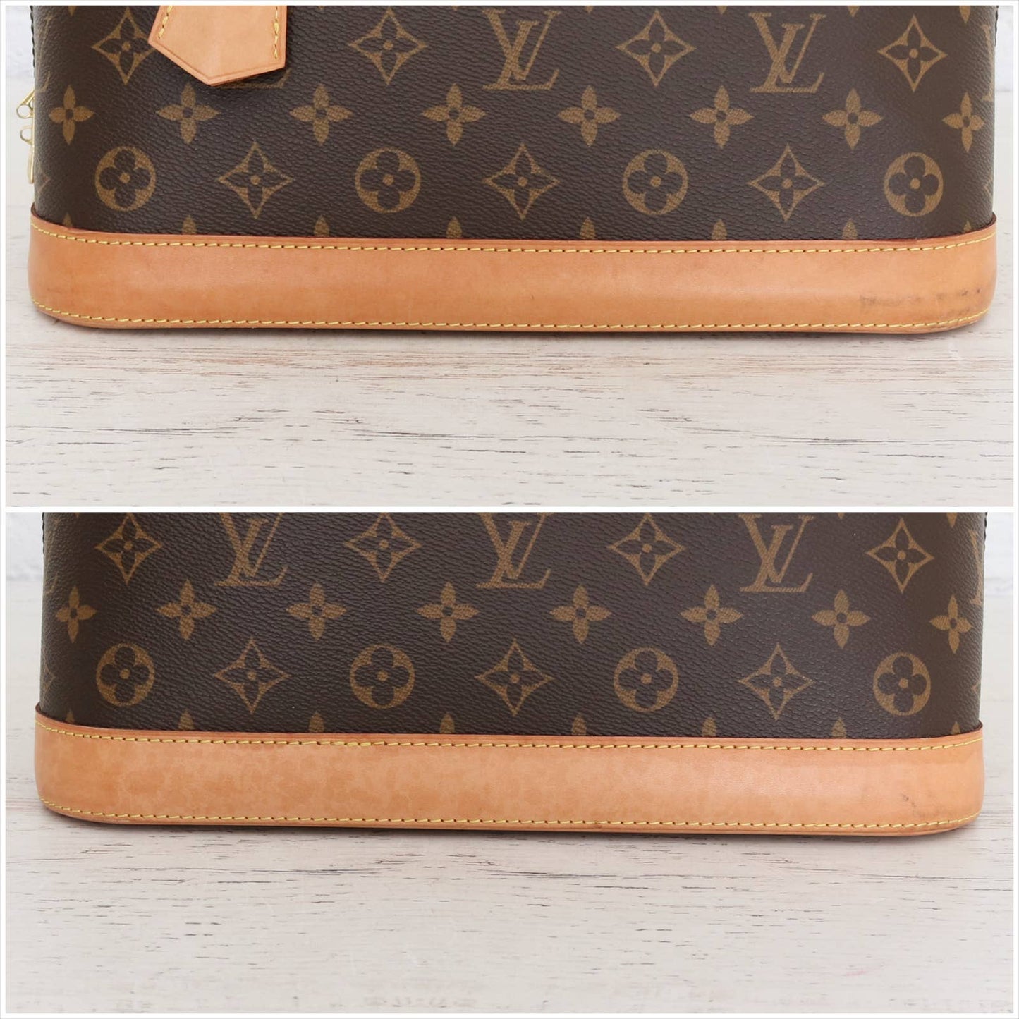 Louis Vuitton Alma PM Monogram New Style Satchel Leather Purse