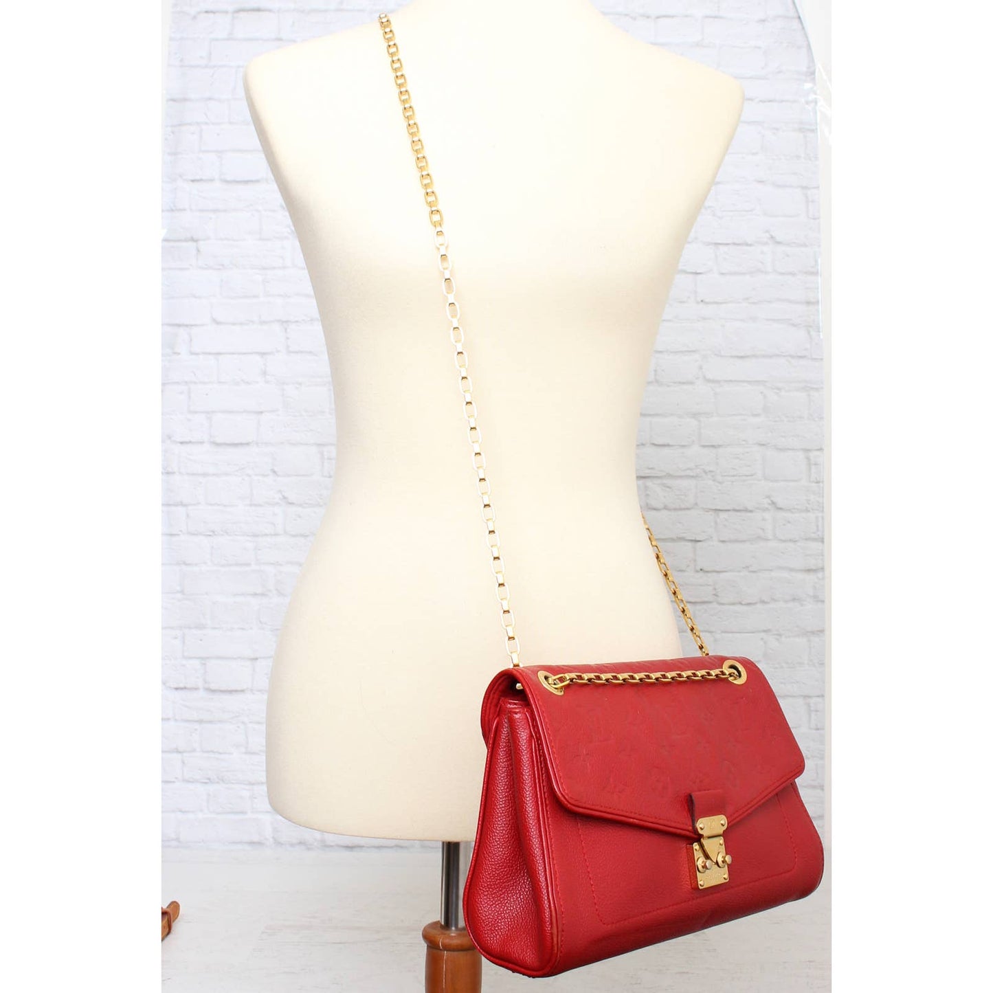 Louis Vuitton Saint Germain PM Empreinte Cerise Red Crossbody Shoulder