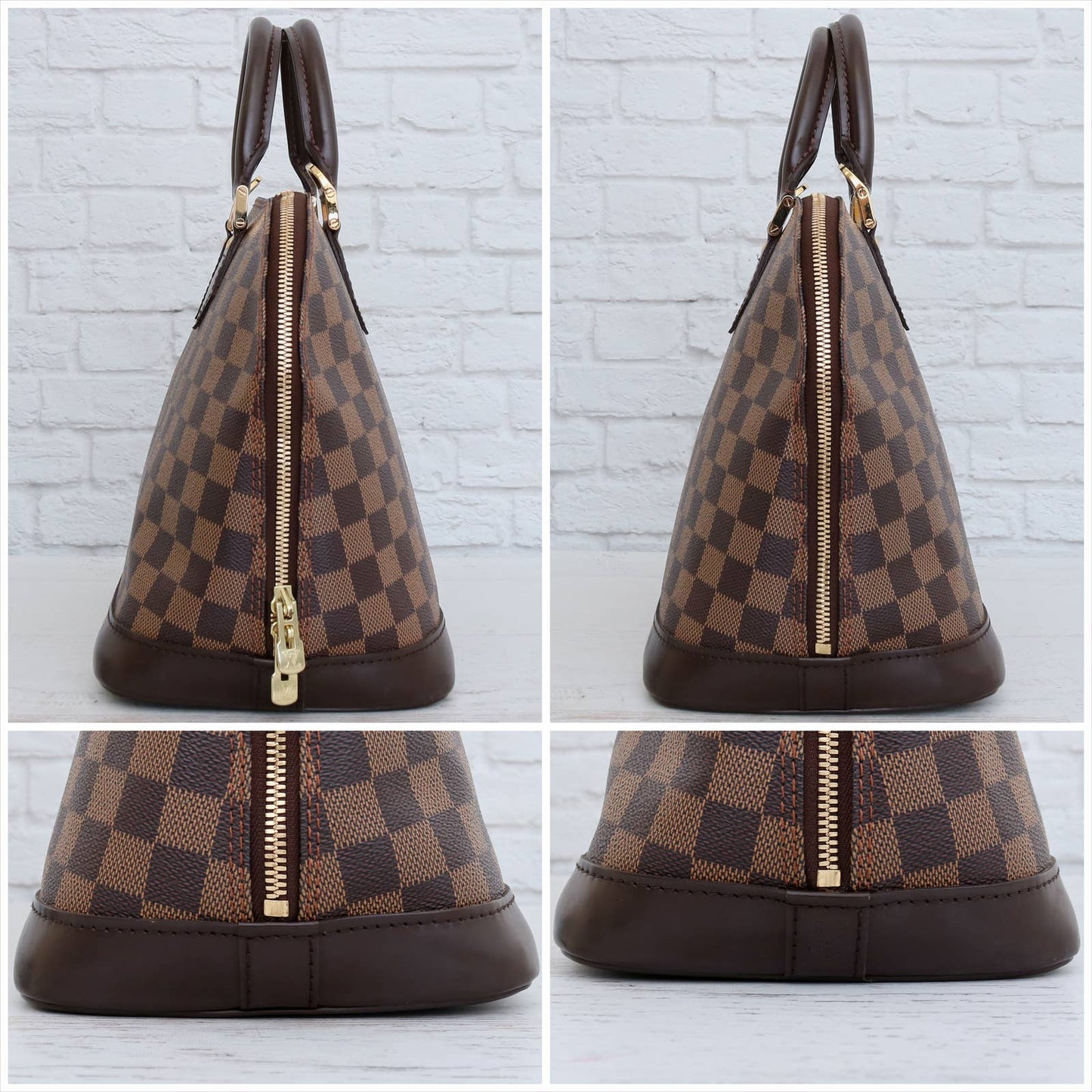 Louis Vuitton Alma MM Damier Ebene Satchel