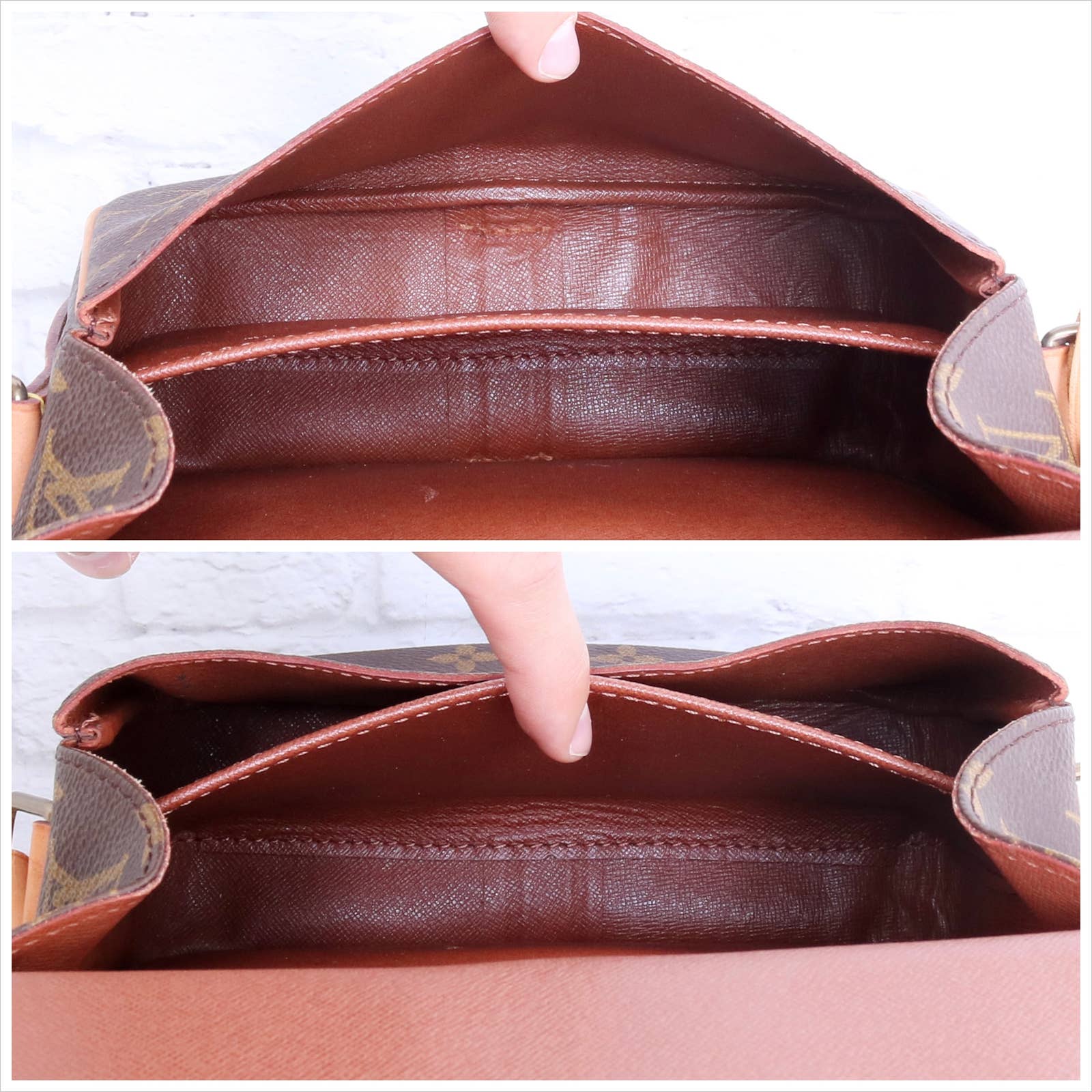 Louis Vuitton Popincourt Mm Monogram Red Leather Shoulder Hand Bag