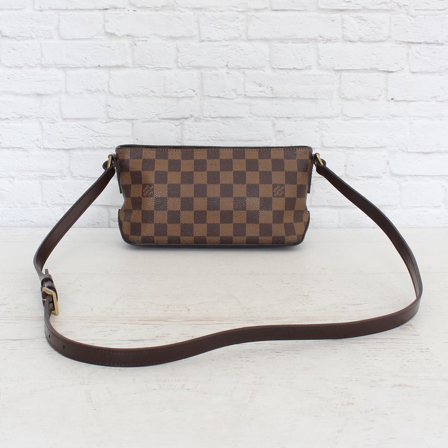 Louis Vuitton Trotteur Damier Ebene Crossbody & Shoulder Small Leather