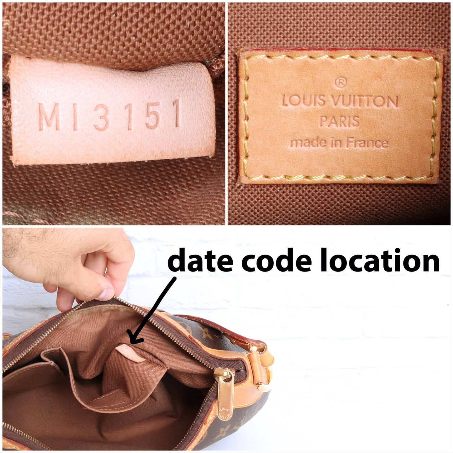 Louis Vuitton Thames PM Monogram Hobo Shoulder Bag