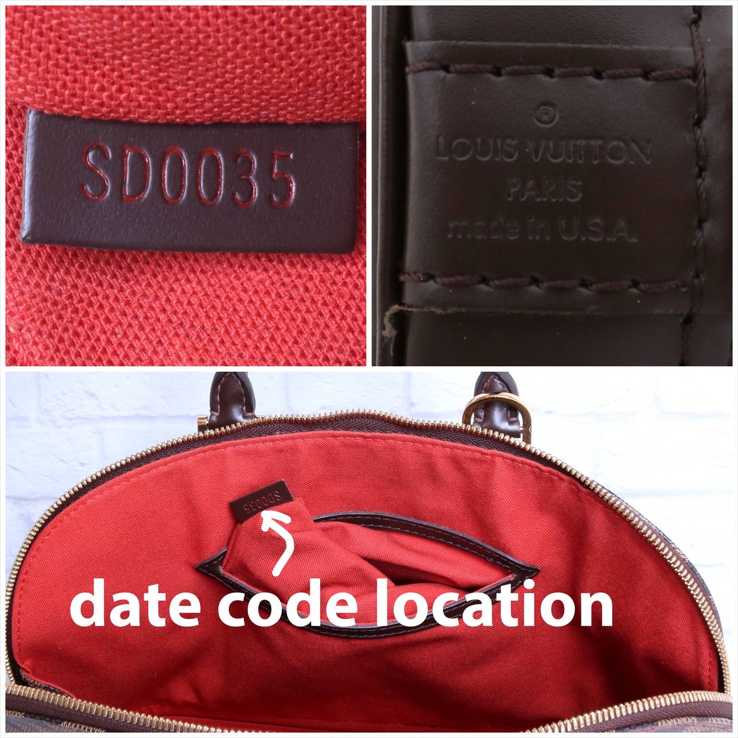 Louis Vuitton Alma MM Damier Ebene Satchel