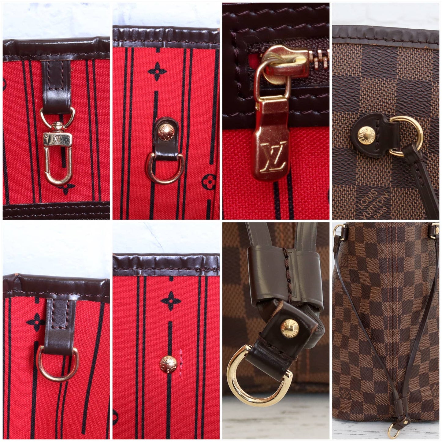 Louis Vuitton Neverfull MM Damier Ebene Tote in Box & Dust Bag