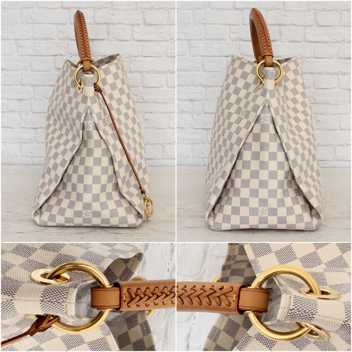 Louis Vuitton Artsy MM Damier Azur Large White Tote