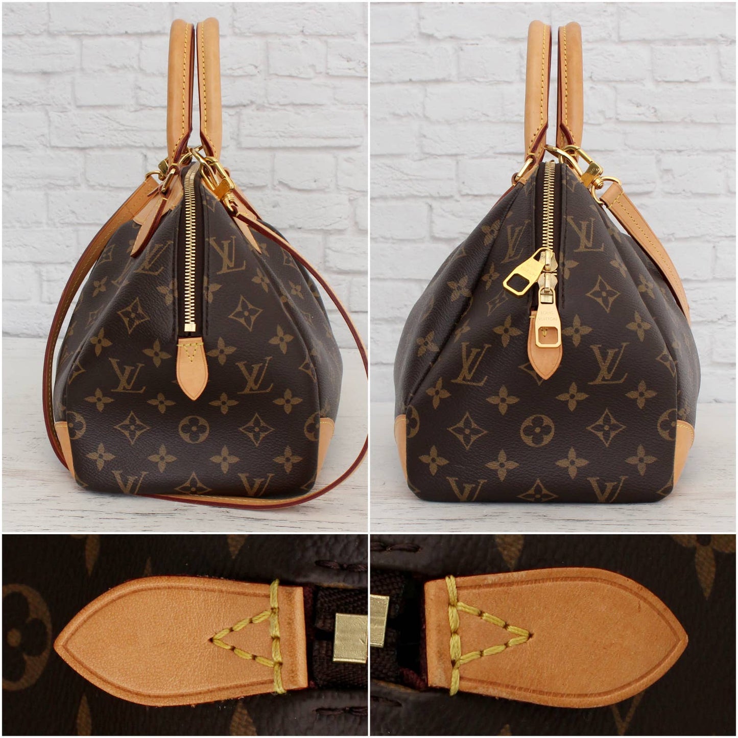 Louis Vuitton Segur Monogram Shoulder Satchel Purse Dust Bag & Box