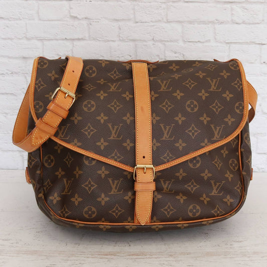 Louis Vuitton Saumur 35 Monogram Crossbody Leather Messenger Shoulder