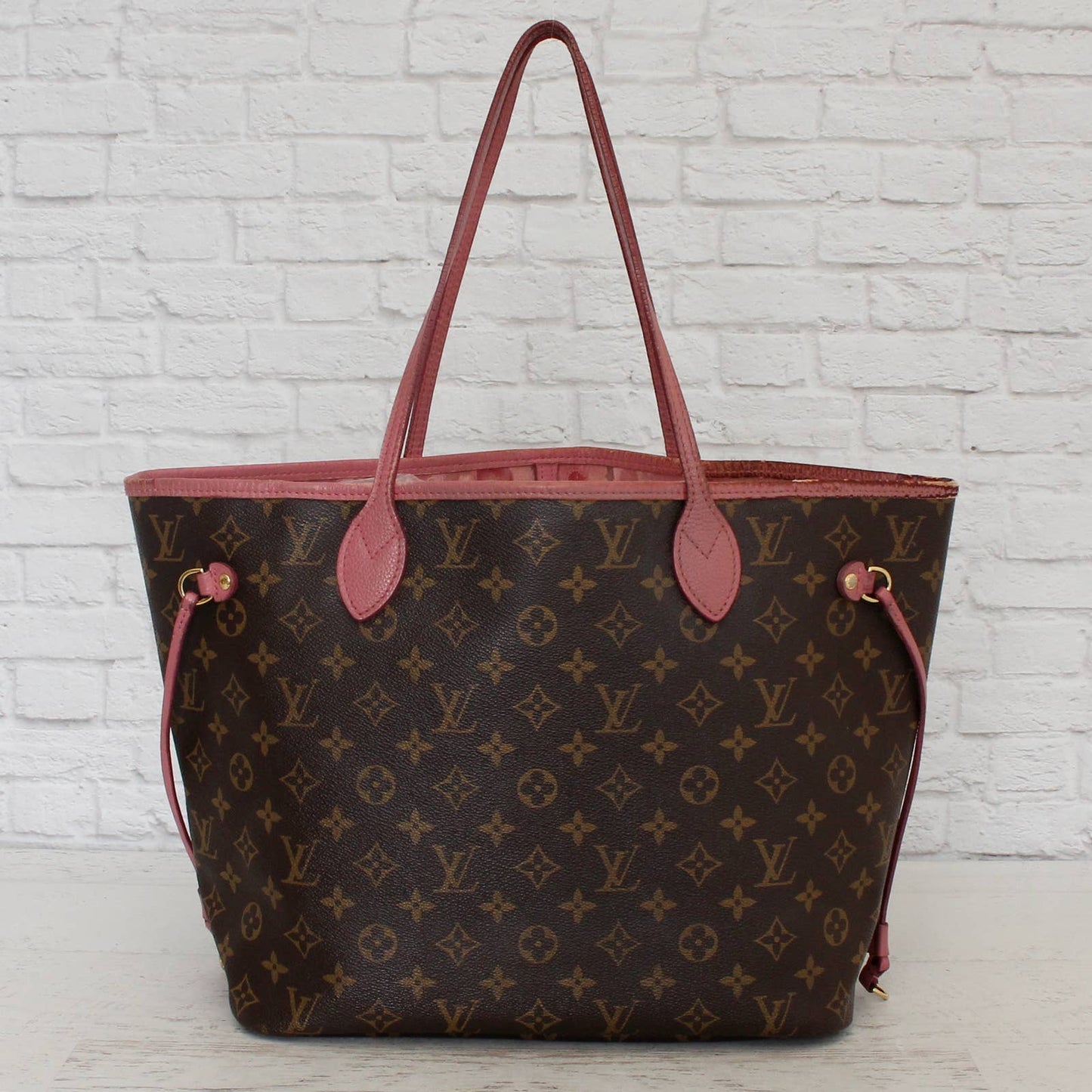 Louis Vuitton Neverfull MM Articles de Voyage Ikat Monogram Rose Tote