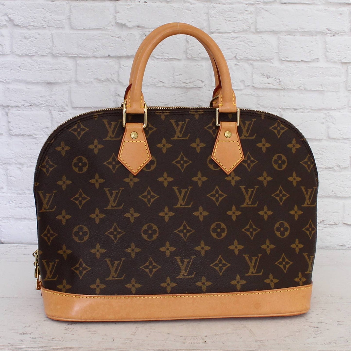 Louis Vuitton Alma MM Monogram Satchel