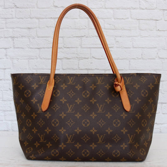 Louis Vuitton Raspail PM Monogram Tote Brown Shoulder Bag Purse Large