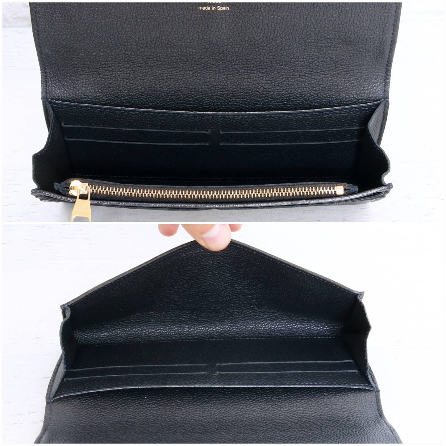 Louis Vuitton Curieuse + Insert Empreinte Leather Wallet Black Clutch