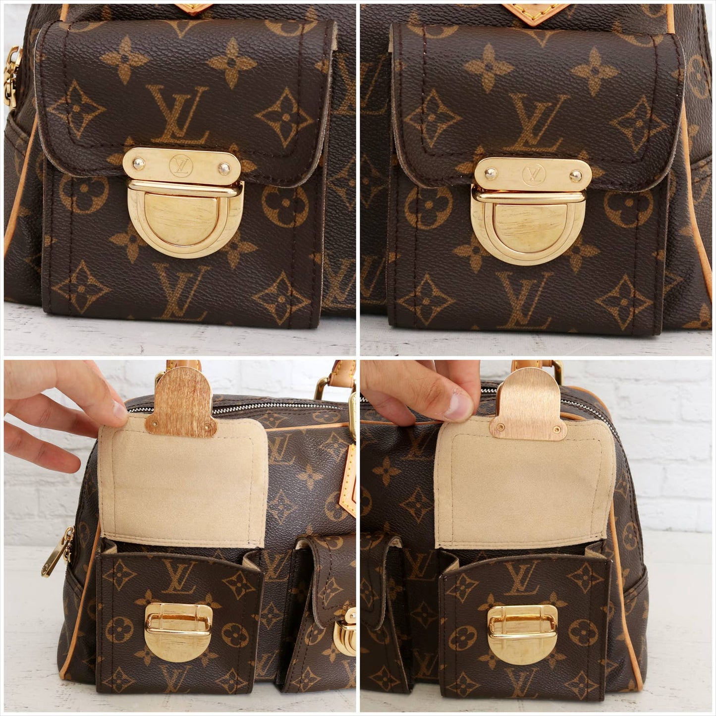 Louis Vuitton Manhattan PM Satchel Monogram Tote