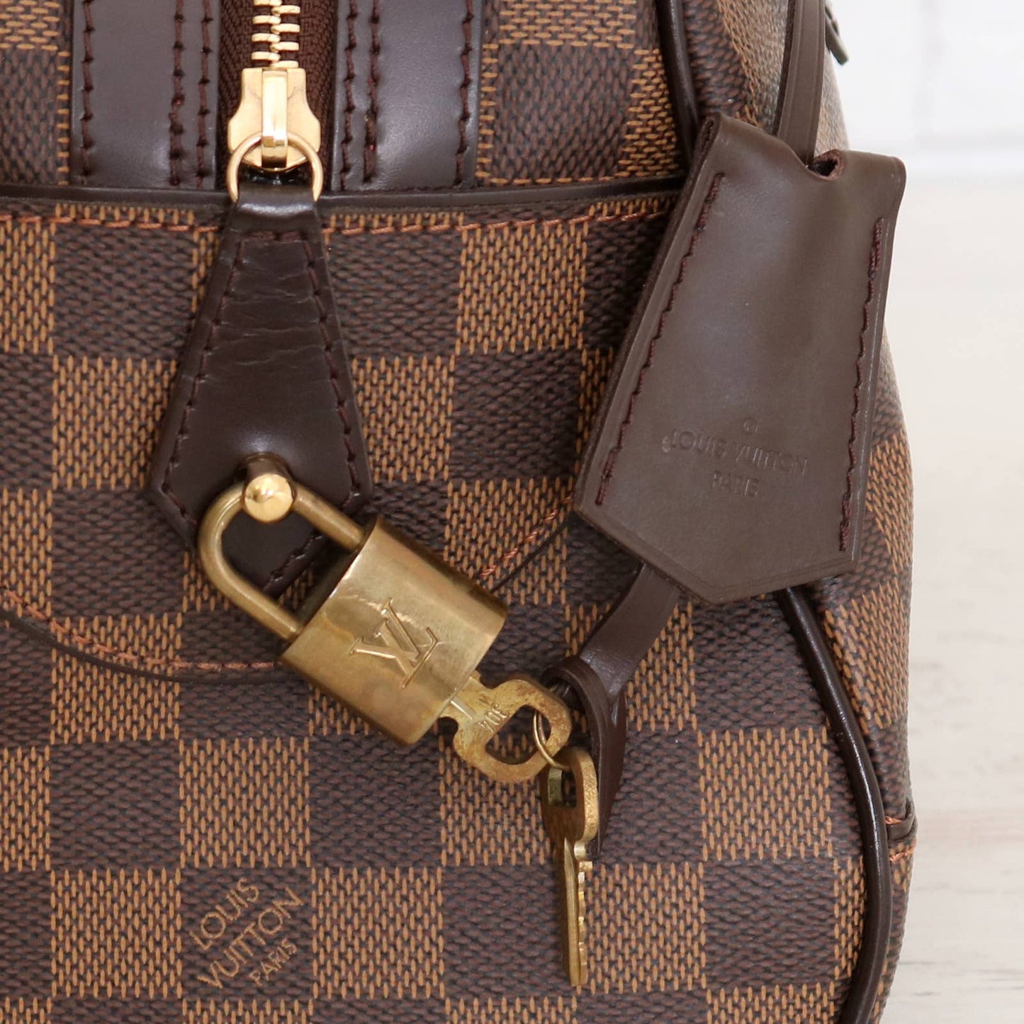 Louis Vuitton Duomo Damier Ebene Boston Satchel