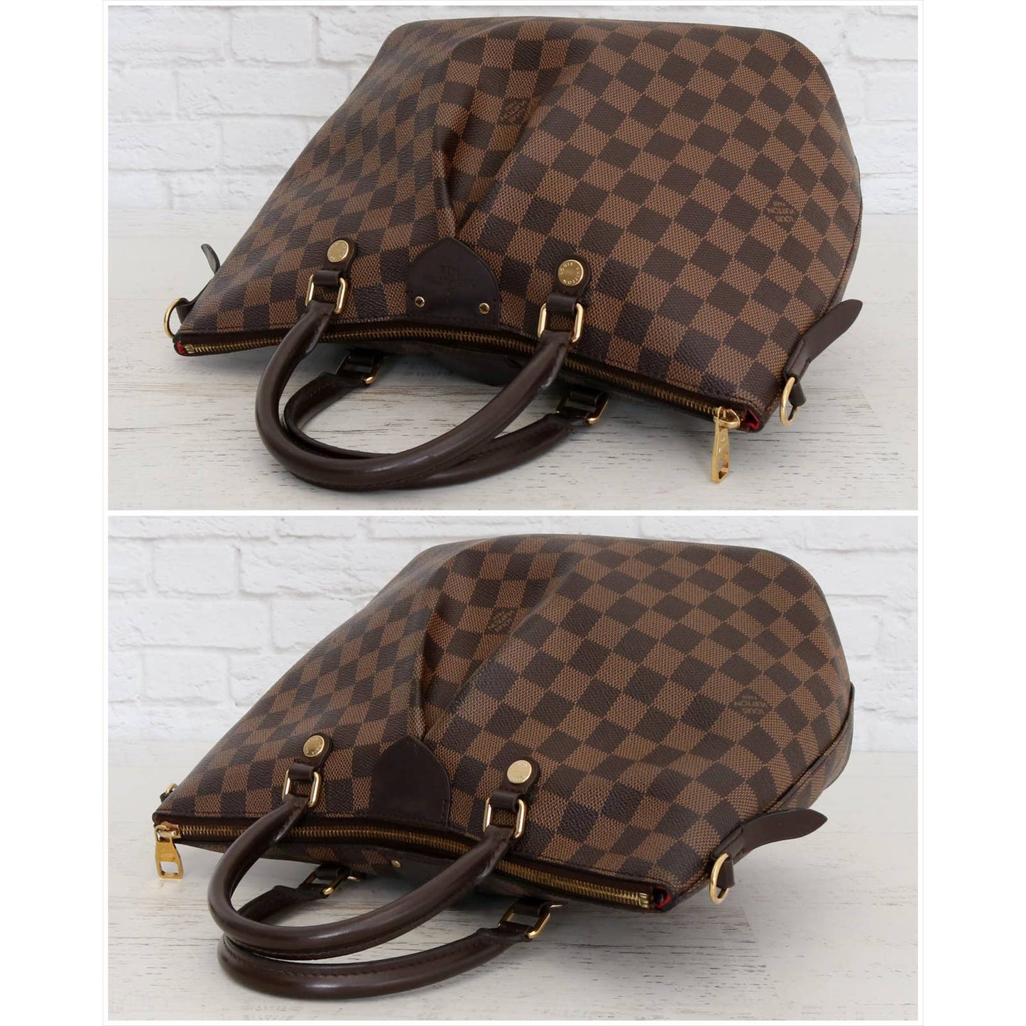 Louis Vuitton Siena PM Damier Ebene Crossbody Satchel