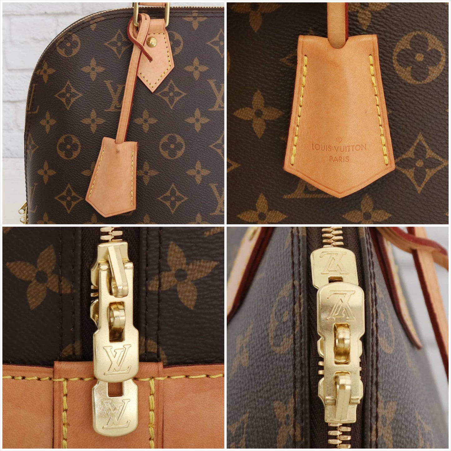 Louis Vuitton Alma PM Monogram New Style Satchel Leather Purse