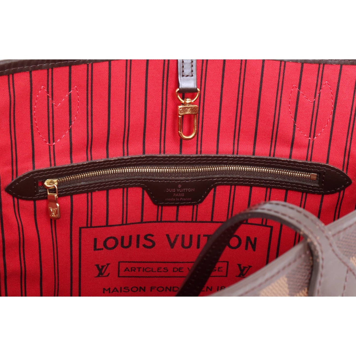 Louis Vuitton Neverfull MM with Pouch Damier Ebene Tote