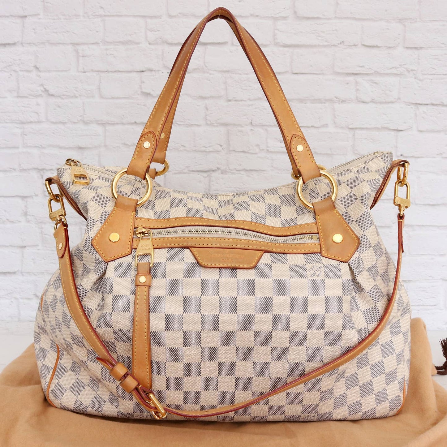 Louis Vuitton Evora MM Damier Azur Shoulder Bag