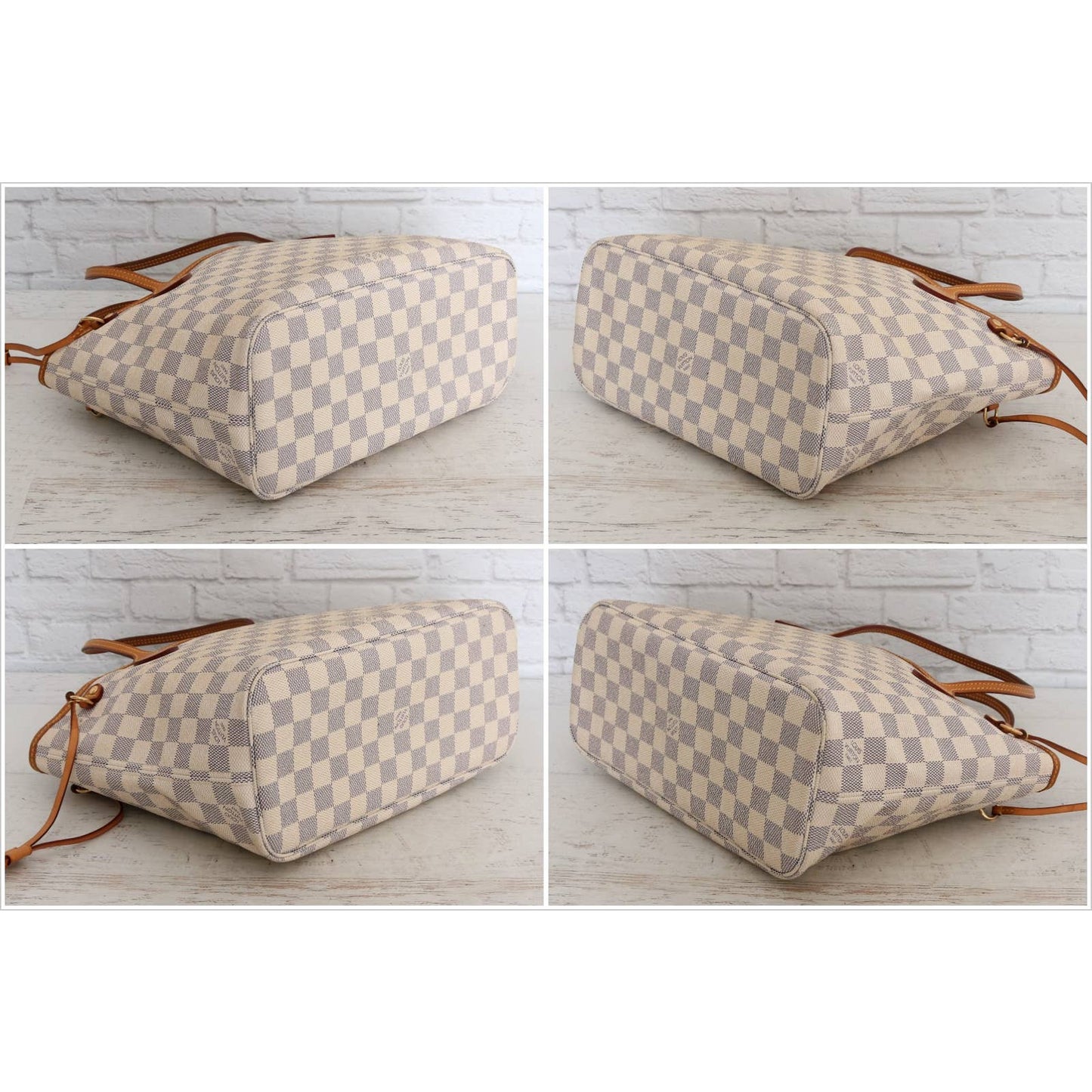 Louis Vuitton Neverfull PM with Pouch Damier Azur Small Tote