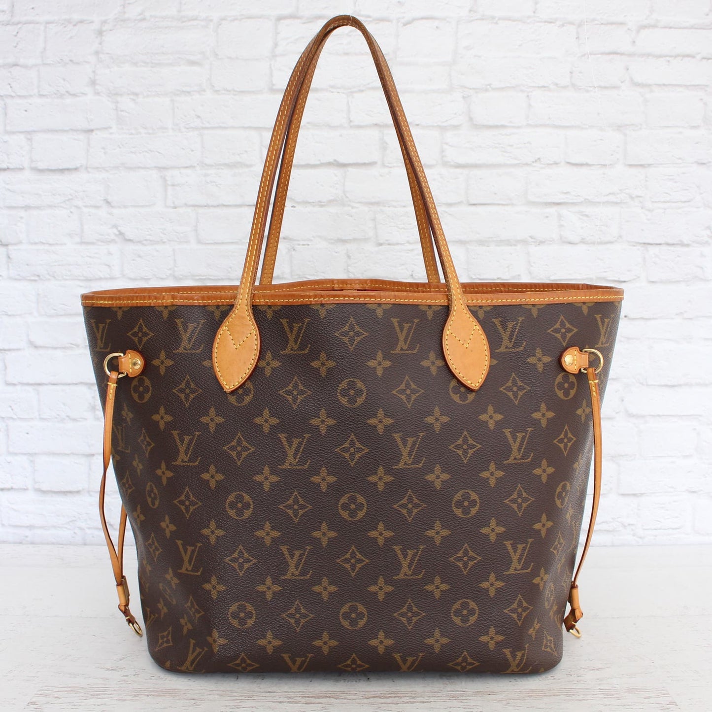 Louis Vuitton Neverfull MM with Pouch Pink Monogram Tote