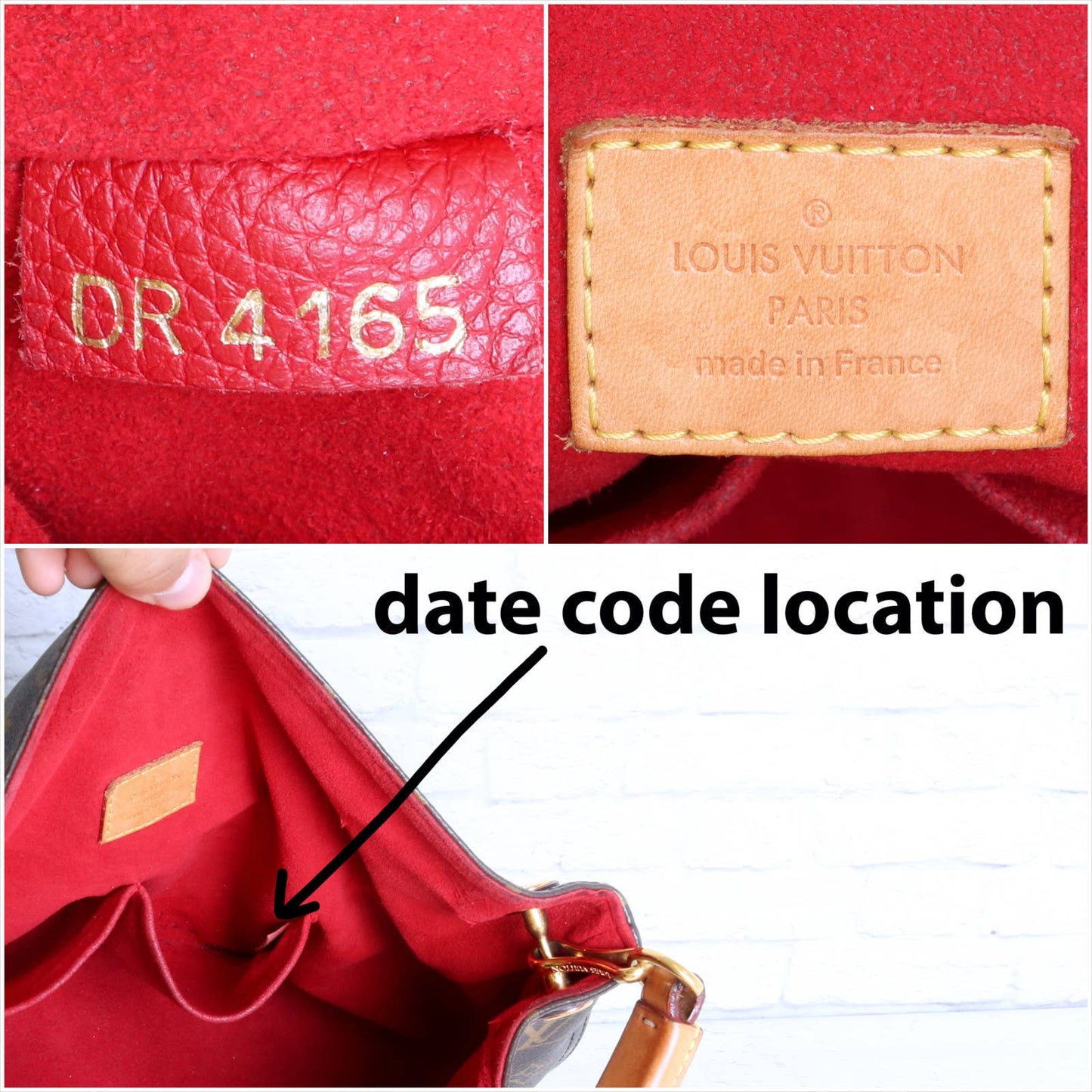 Louis Vuitton Gaia Hobo Red Monogram Shoulder Bag