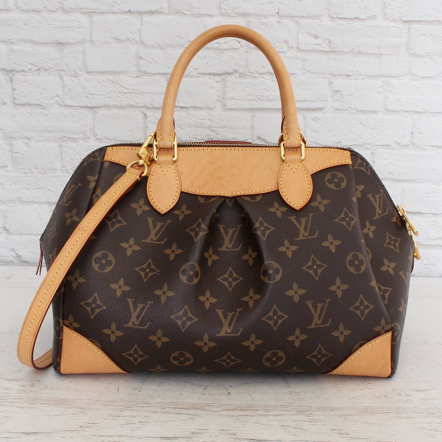 Louis Vuitton Segur Monogram Shoulder Satchel Purse Dust Bag & Box