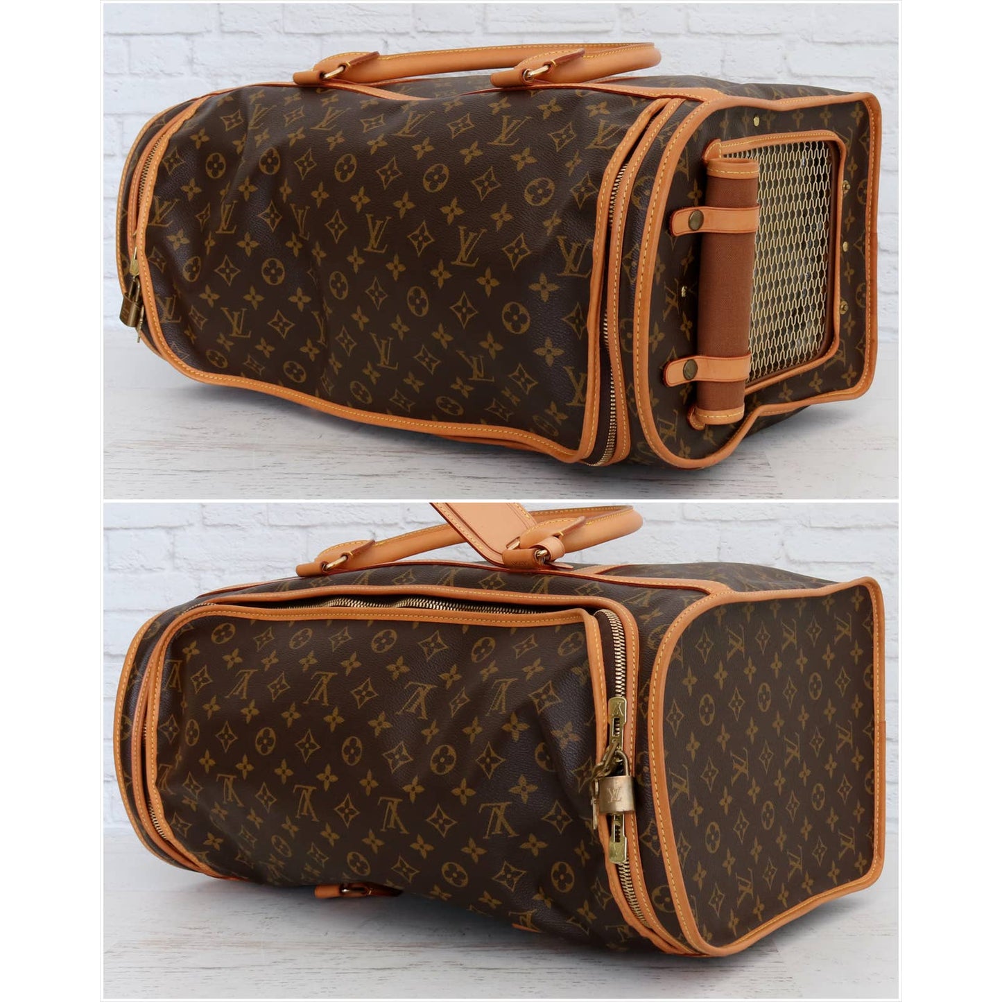 Louis Vuitton Dog Bag 50 Sac Chien Monogram Carrier/Travel Satchel