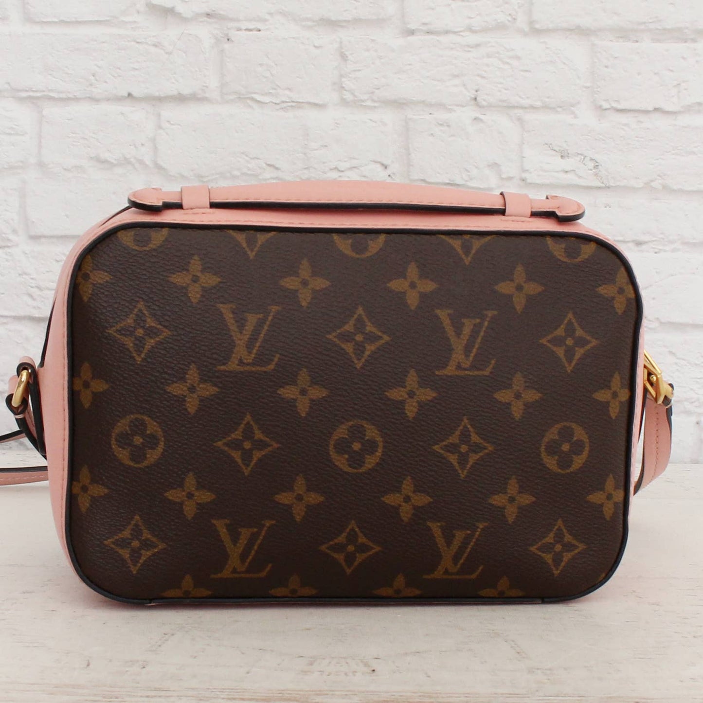 Louis Vuitton Saintonge Pink Monogram Calf Leather Crossbody