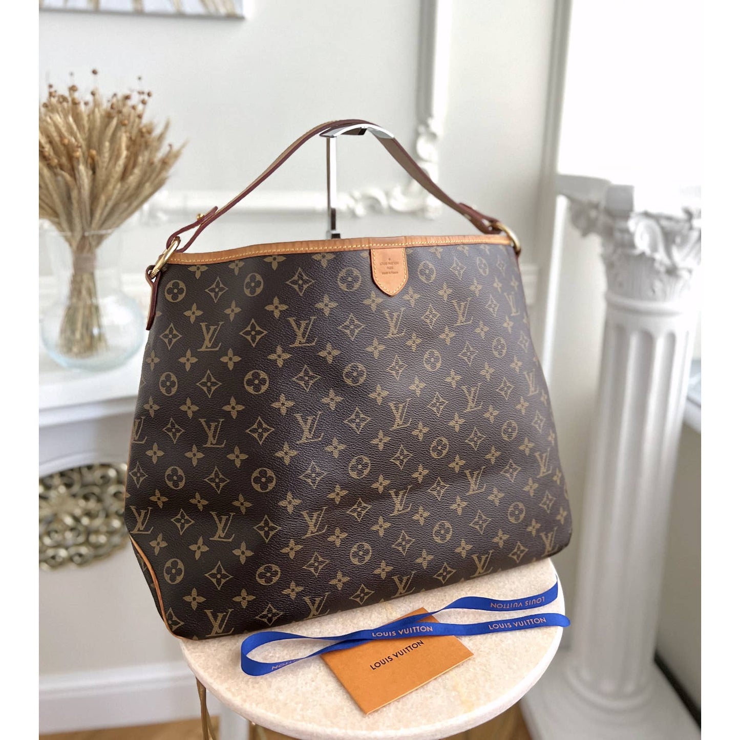 Louis Vuitton Delightful MM Monogram Tote Shoulder Bag Purse Handbag