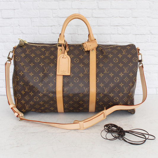 Louis Vuitton Keepall Bandouliere 50 Monogram Travel Bag