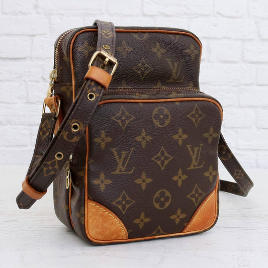 Louis Vuitton Amazon Crossbody Monogram Bag Messenger Purse Leather LV