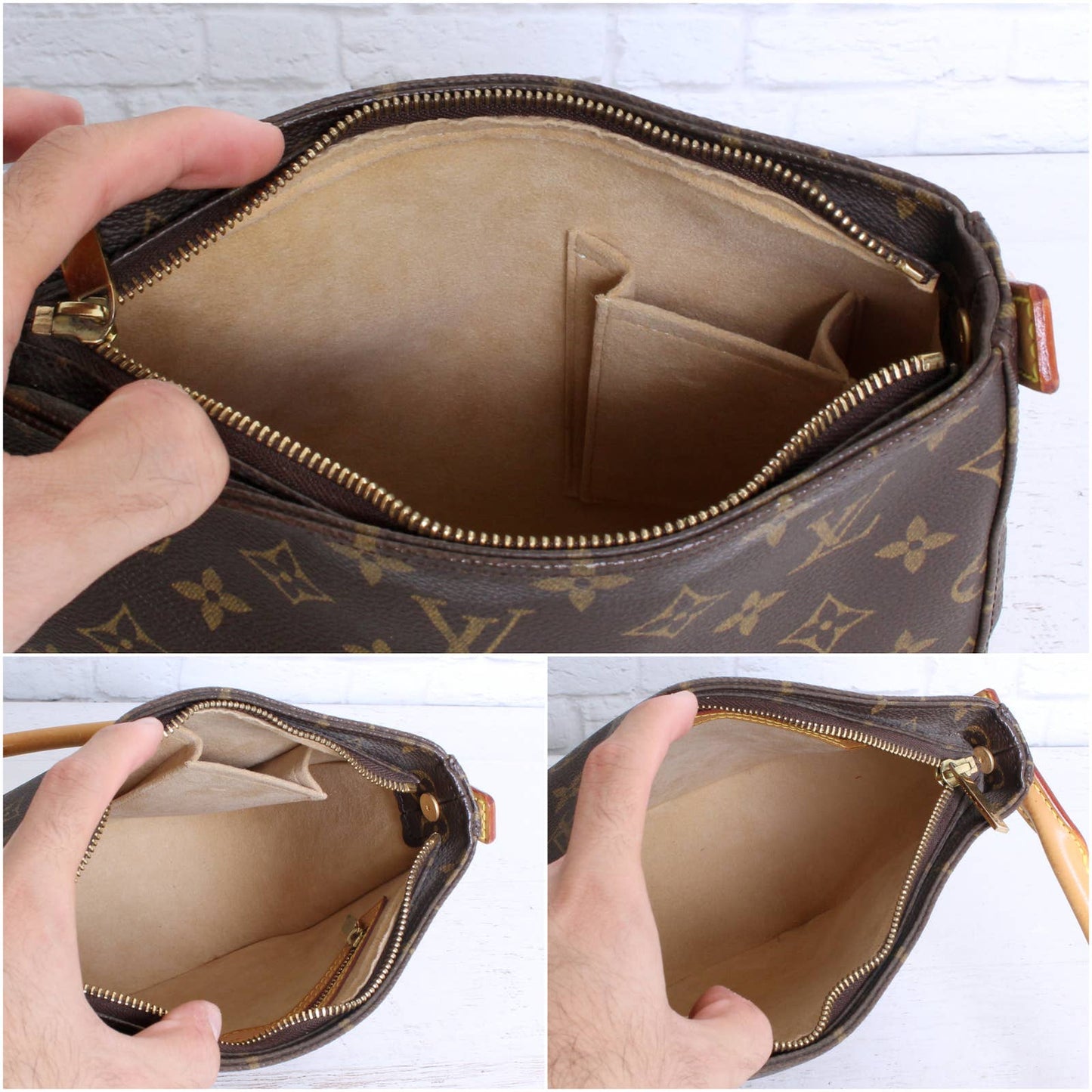 Louis Vuitton Looping MM Shoulder Bag Monogram Purse Leather Handbag